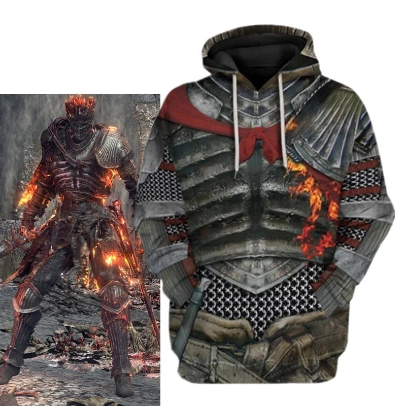 Men's And Women's 3d Printed Popular Game Dark Souls Hoodie New Fashion Casual Hooded Sweatshirt Cool Sport Oversized Loose Top