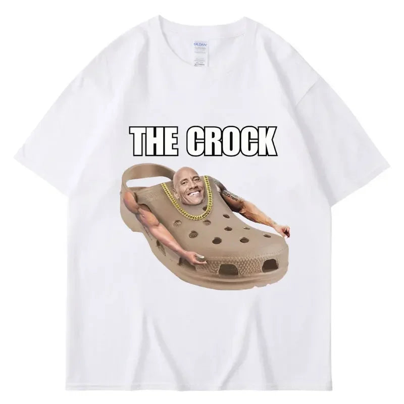 The Crock Dwayne Johnson Funny Meme T Shirt Women Joke Humor Summer T-shirt Oversized Casual Clothes Male Streetwear