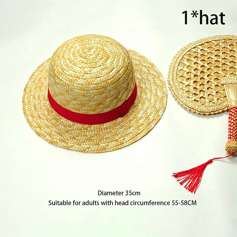Luffy Anime Peripheral Straw Hat Group Two-dimensional Anime Original Hat Sunshade Sunscreen Best Birthday Gift
