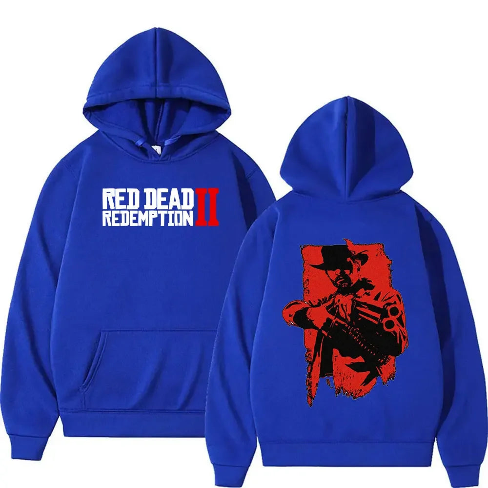 Red Dead Redemption 2 Arthur Morgan Hoodie Men Women Retro Gothic Pullover Sweatshirt Casual Fashion Oversized Hooded Streetwear