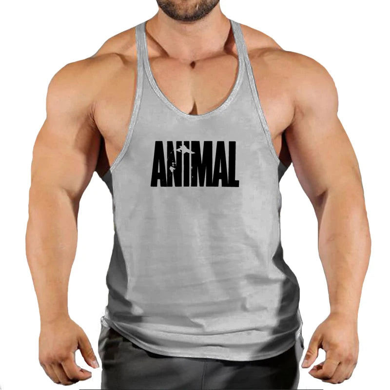 New Arrivals Bodybuilding stringer tank top man Cotton Gym sleeveless shirt men Fitness Vest Singlet sportswear workout tanktop