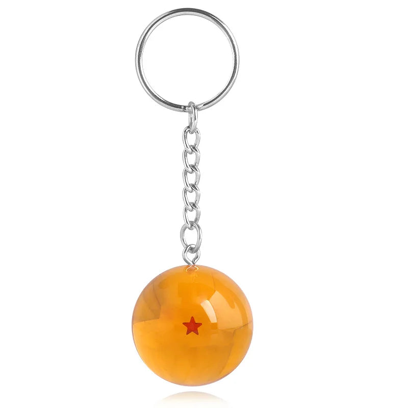 Japanese Cartoons Z 1-7 Stars Goku Star Spherical Keychain Men Car Women Bag Accessories