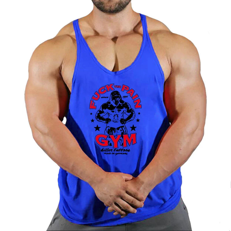 New Arrivals Bodybuilding stringer tank top man Cotton Gym sleeveless shirt men Fitness Vest Singlet sportswear workout tanktop