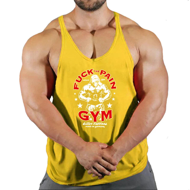 New Arrivals Bodybuilding stringer tank top man Cotton Gym sleeveless shirt men Fitness Vest Singlet sportswear workout tanktop