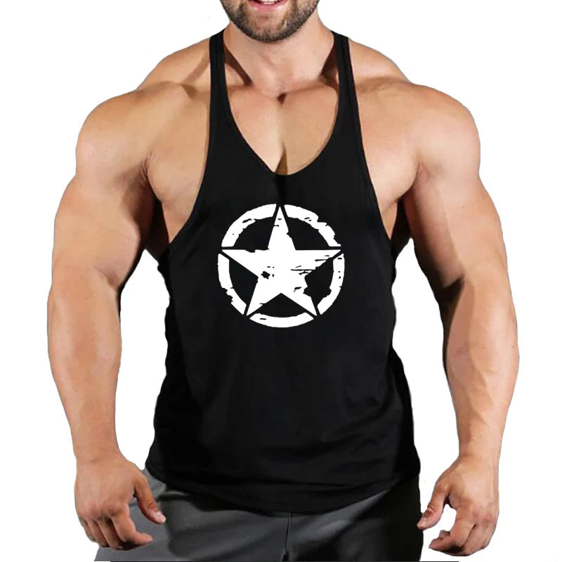 New Arrivals Bodybuilding stringer tank top man Cotton Gym sleeveless shirt men Fitness Vest Singlet sportswear workout tanktop