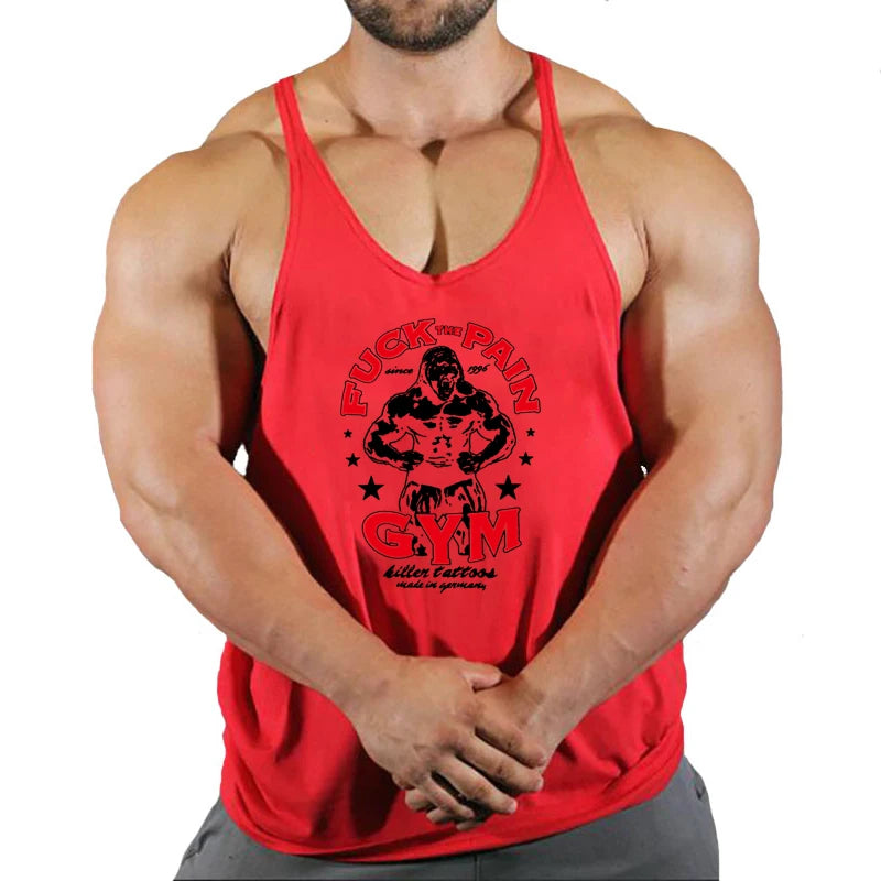 New Arrivals Bodybuilding stringer tank top man Cotton Gym sleeveless shirt men Fitness Vest Singlet sportswear workout tanktop