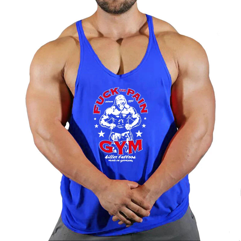 New Arrivals Bodybuilding stringer tank top man Cotton Gym sleeveless shirt men Fitness Vest Singlet sportswear workout tanktop