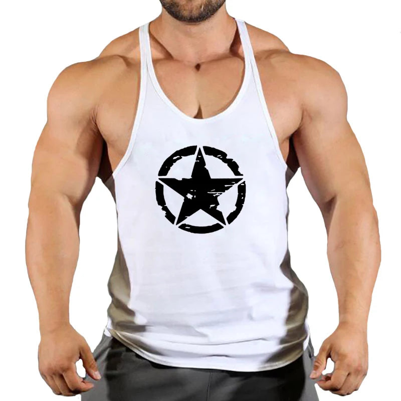 New Arrivals Bodybuilding stringer tank top man Cotton Gym sleeveless shirt men Fitness Vest Singlet sportswear workout tanktop