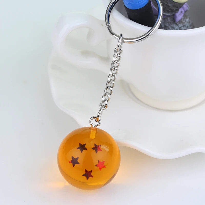 Japanese Cartoons Z 1-7 Stars Goku Star Spherical Keychain Men Car Women Bag Accessories