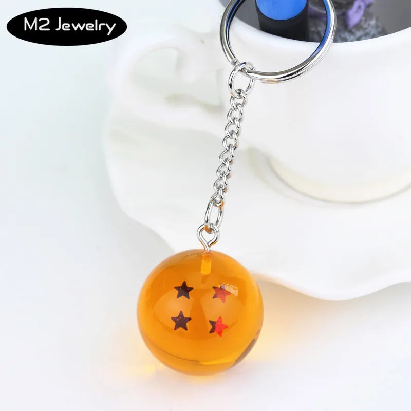 Japanese Cartoons Z 1-7 Stars Goku Star Spherical Keychain Men Car Women Bag Accessories