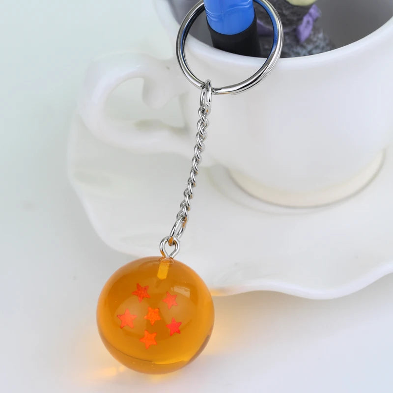 Japanese Cartoons Z 1-7 Stars Goku Star Spherical Keychain Men Car Women Bag Accessories