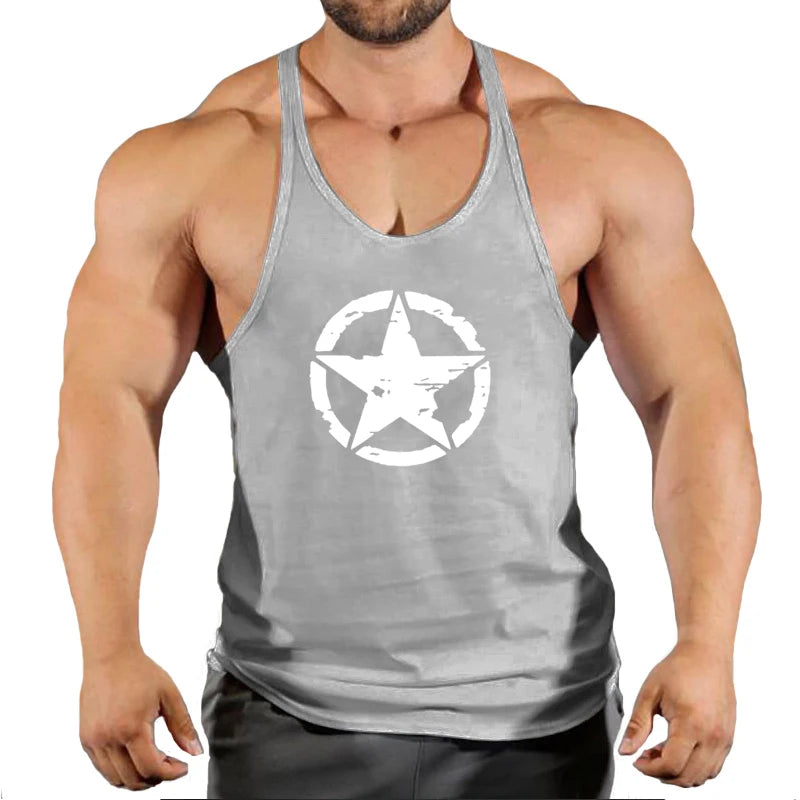 New Arrivals Bodybuilding stringer tank top man Cotton Gym sleeveless shirt men Fitness Vest Singlet sportswear workout tanktop