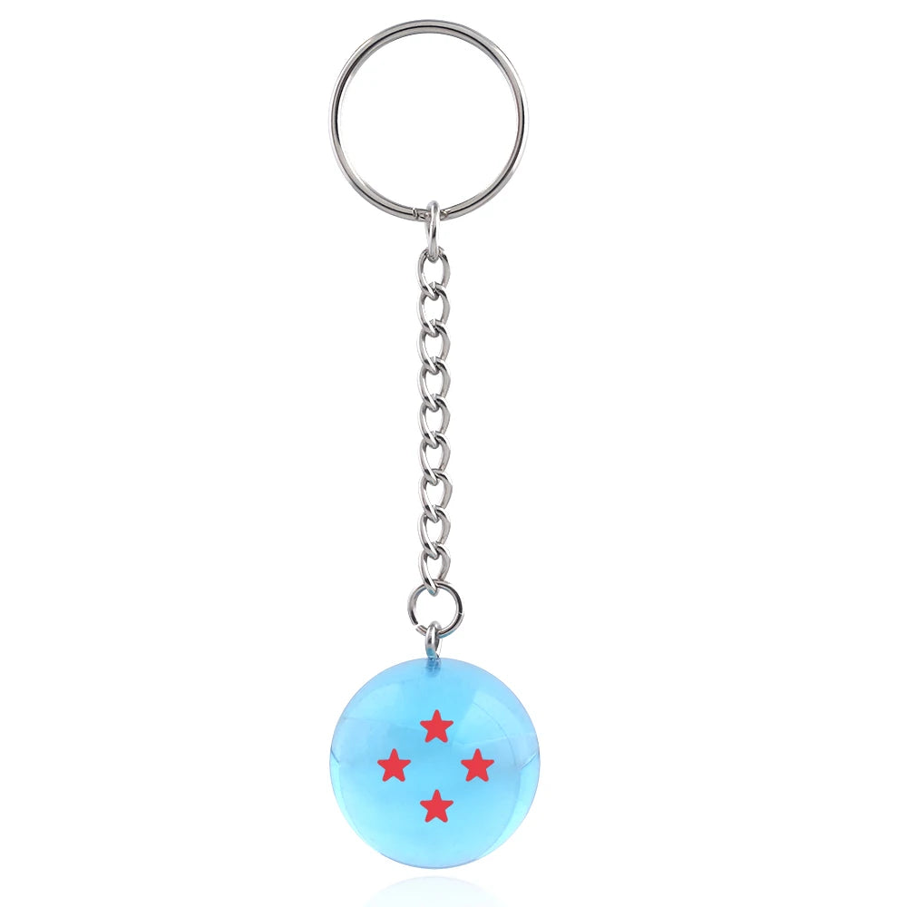 Japanese Cartoons Z 1-7 Stars Goku Star Spherical Keychain Men Car Women Bag Accessories