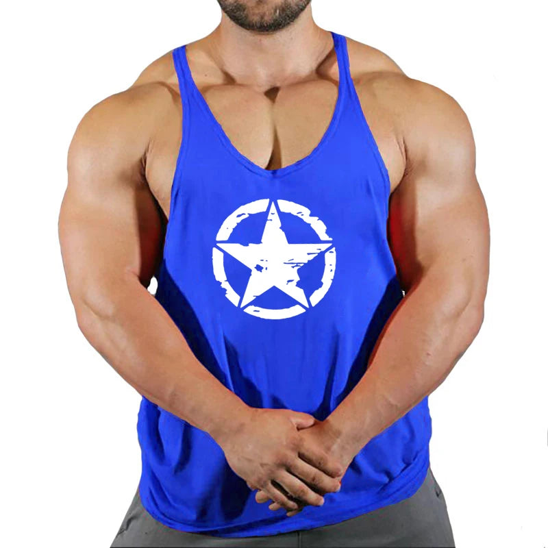 New Arrivals Bodybuilding stringer tank top man Cotton Gym sleeveless shirt men Fitness Vest Singlet sportswear workout tanktop