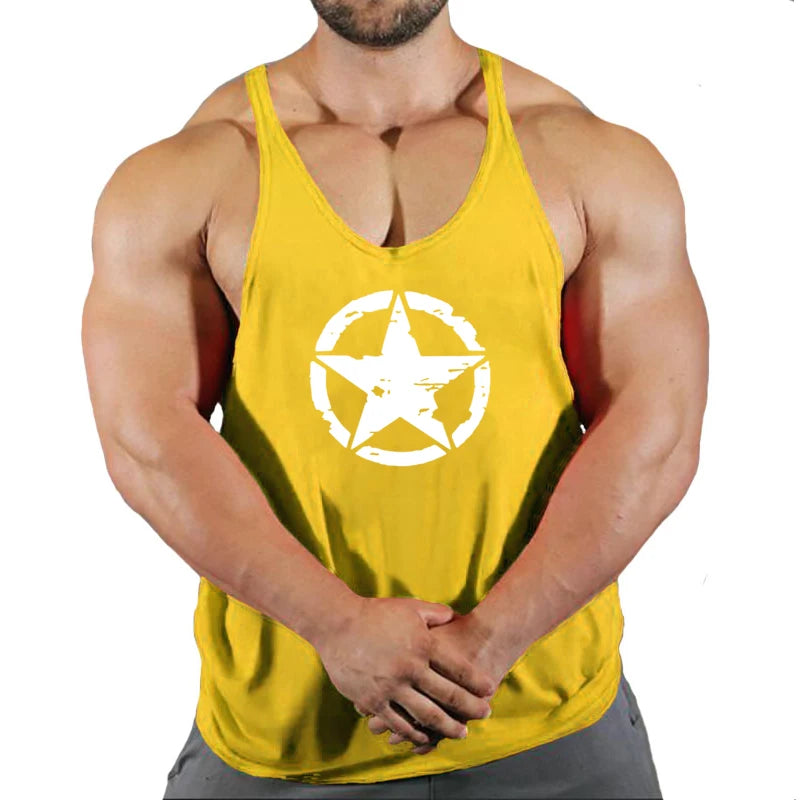 New Arrivals Bodybuilding stringer tank top man Cotton Gym sleeveless shirt men Fitness Vest Singlet sportswear workout tanktop