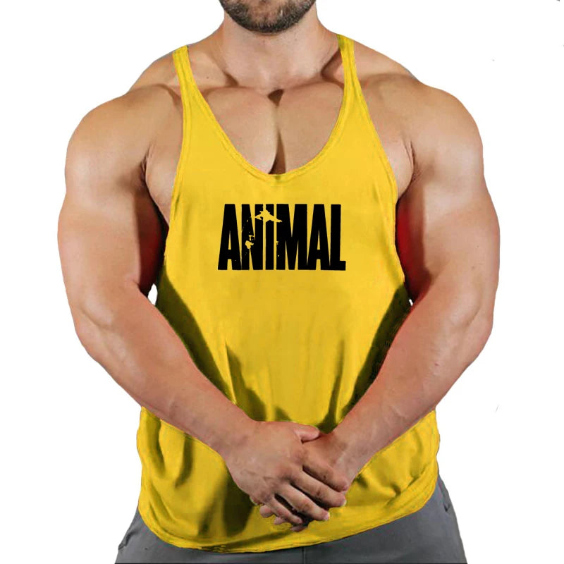 New Arrivals Bodybuilding stringer tank top man Cotton Gym sleeveless shirt men Fitness Vest Singlet sportswear workout tanktop