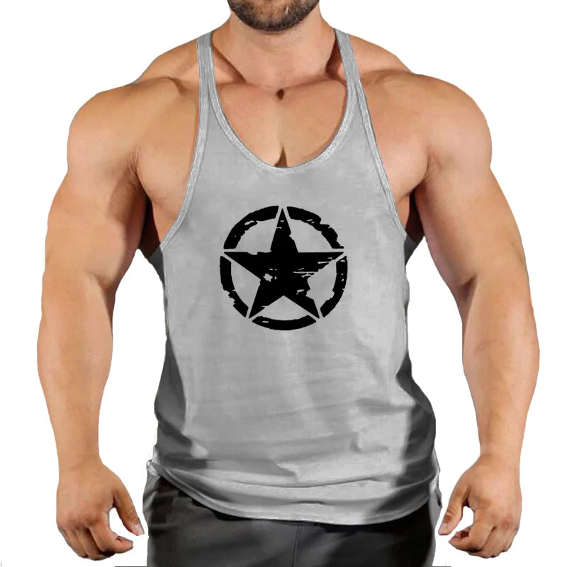 New Arrivals Bodybuilding stringer tank top man Cotton Gym sleeveless shirt men Fitness Vest Singlet sportswear workout tanktop
