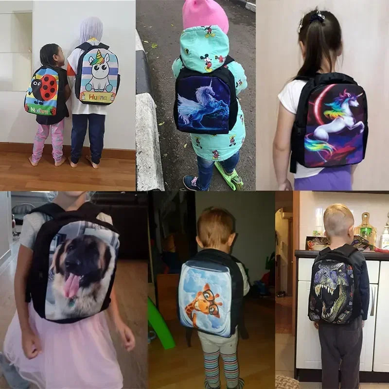12inch Funny Italian Brainrot Small Backpack for 2-4 Years Old Tralalero Tralala Kids Baby Cartoon School Bags Children Bookbag