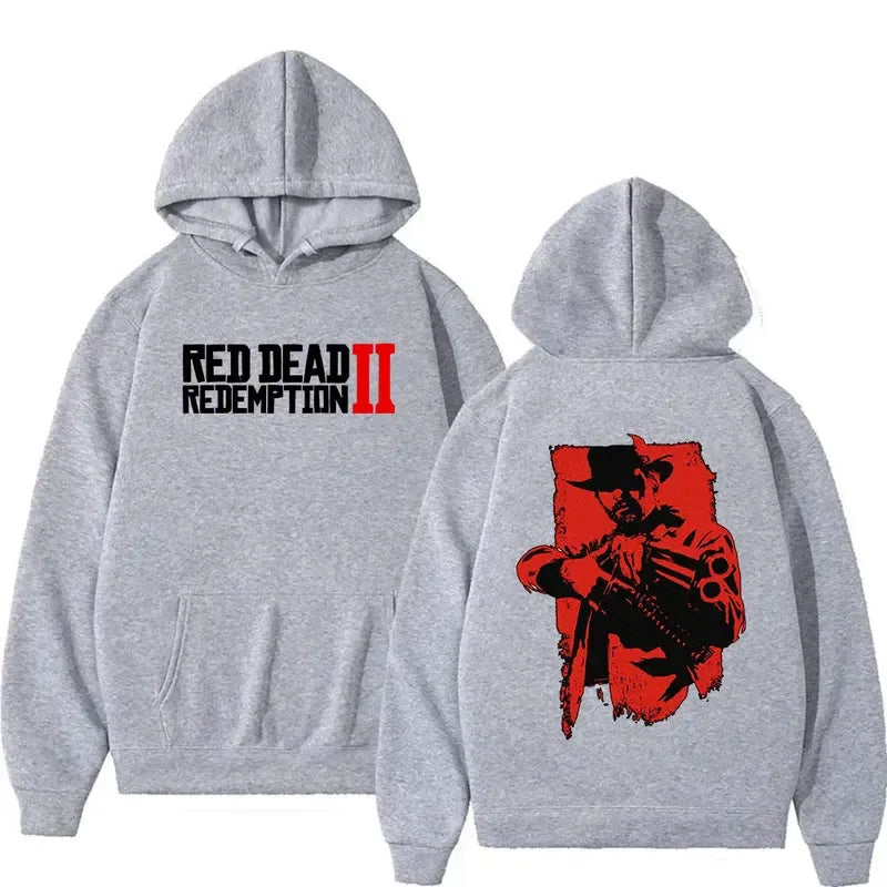 Red Dead Redemption 2 Arthur Morgan Hoodie Men Women Retro Gothic Pullover Sweatshirt Casual Fashion Oversized Hooded Streetwear