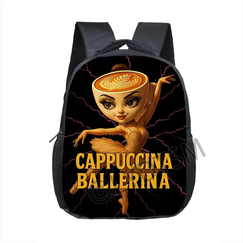 12inch Funny Italian Brainrot Small Backpack for 2-4 Years Old Tralalero Tralala Kids Baby Cartoon School Bags Children Bookbag