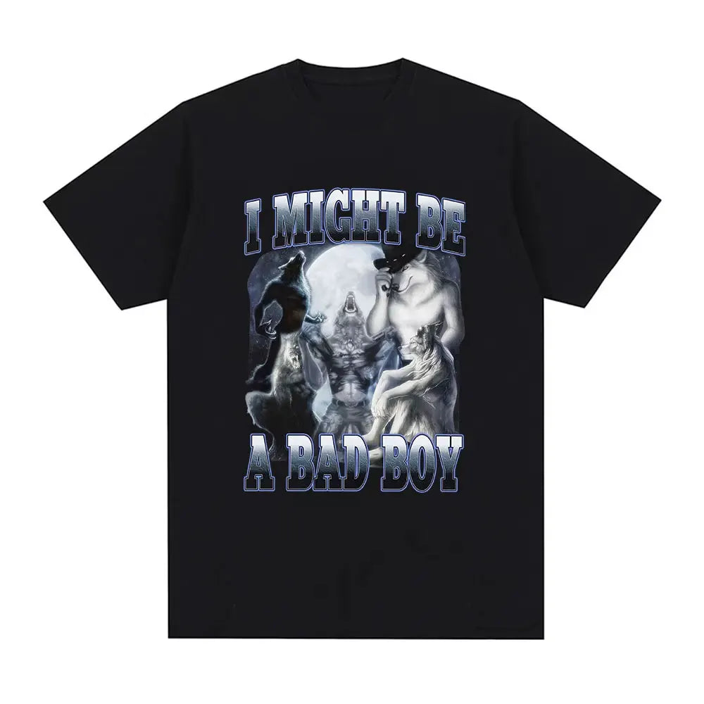 Human By Day Sigma By Night Funny Wolf Graphic T Shirt Men Women Casual Cotton Short Sleeve Oversized T-shirts Streetwear Unisex