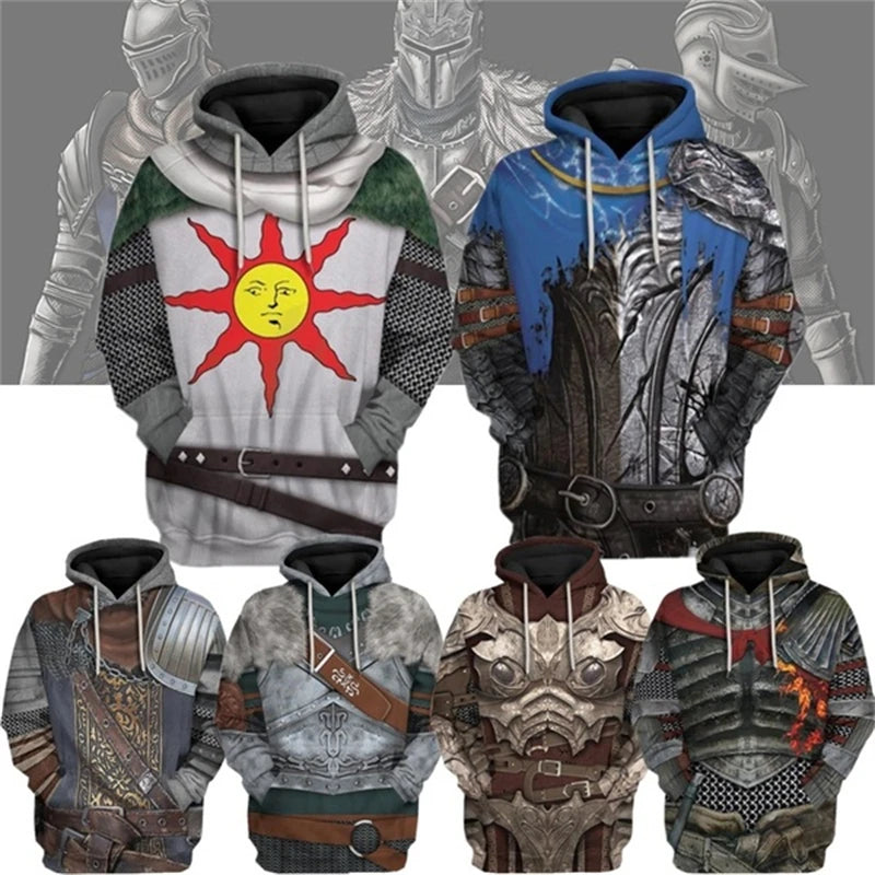 Men's And Women's 3d Printed Popular Game Dark Souls Hoodie New Fashion Casual Hooded Sweatshirt Cool Sport Oversized Loose Top