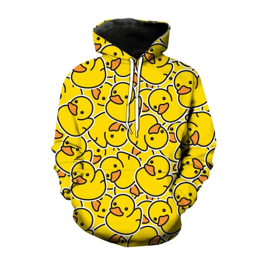 New Fashion Hoodies 3d Print Kawaii Animals Ducks Pig Men Women Unisex Hoodie Casual Oversize Pullover kids Sweatshirt