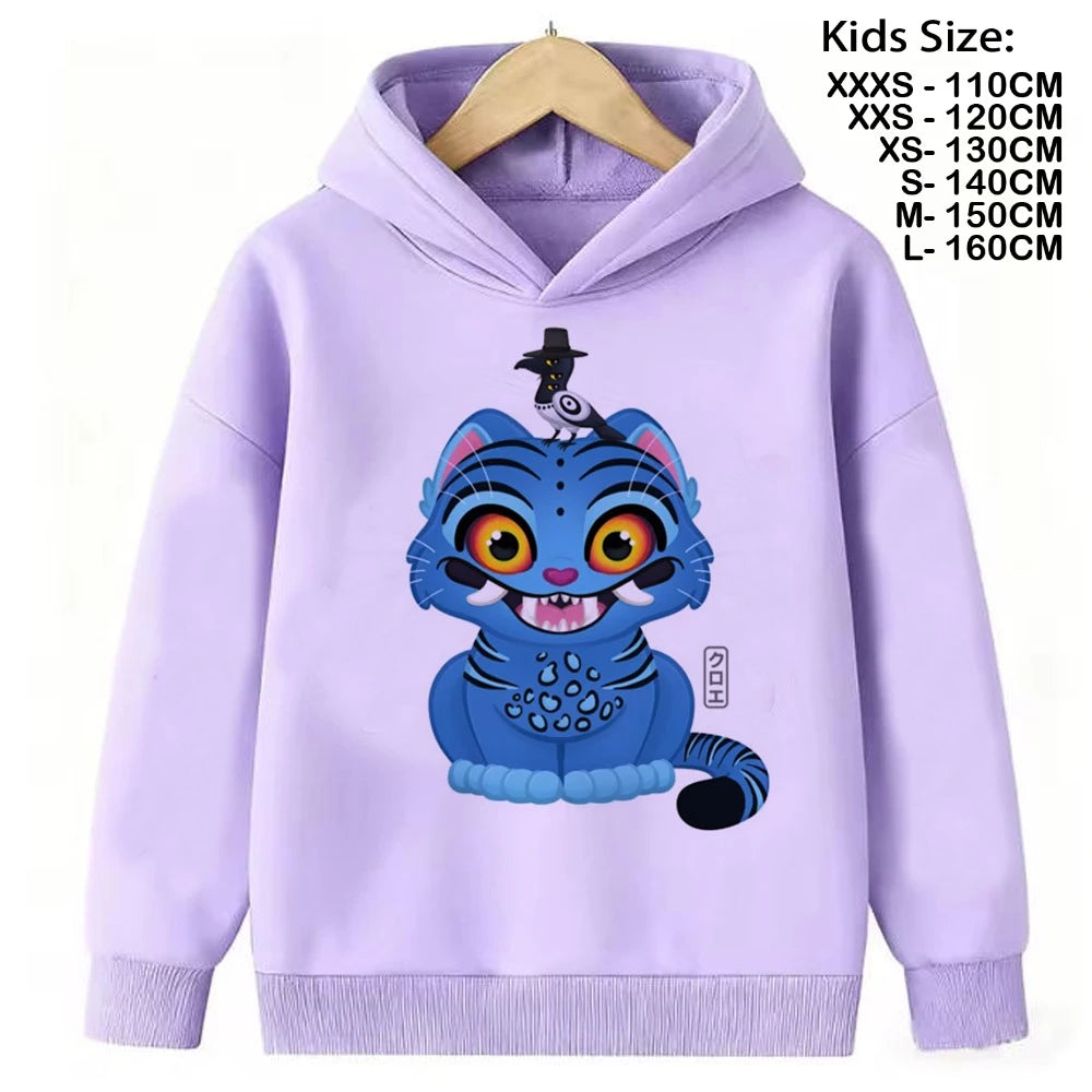 KPop Demon Hunters Hoodies Teenage Girls Boys Rumi KPop Demon Hunters Hoody Autumn Casual Long Sleeve Children Clothing