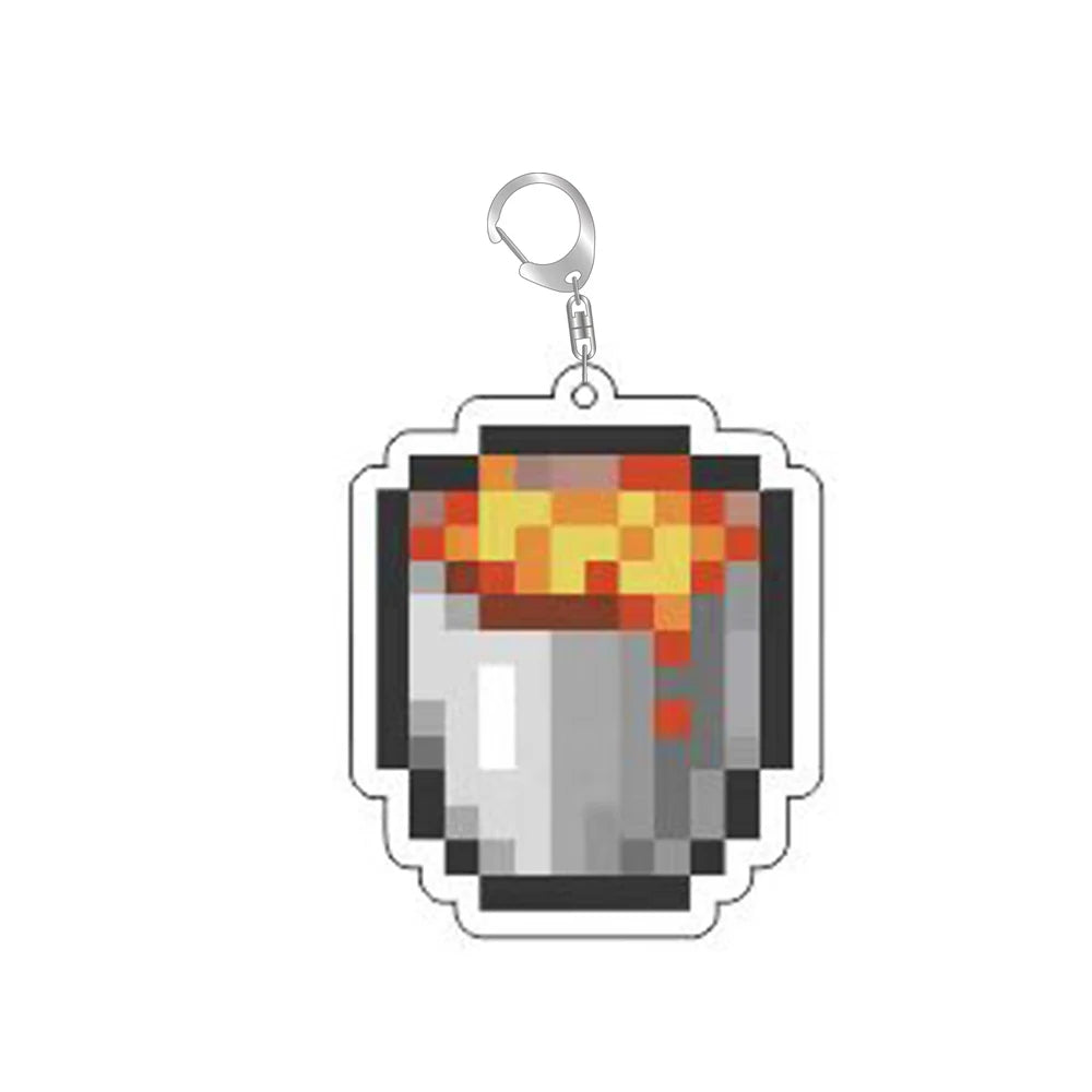 Golden Apple Keychain Totem of Undying Diamond Sword Eye Enchanted Bag Pendant Accessory Jewelry Gift Bag Charm Keyring Gift