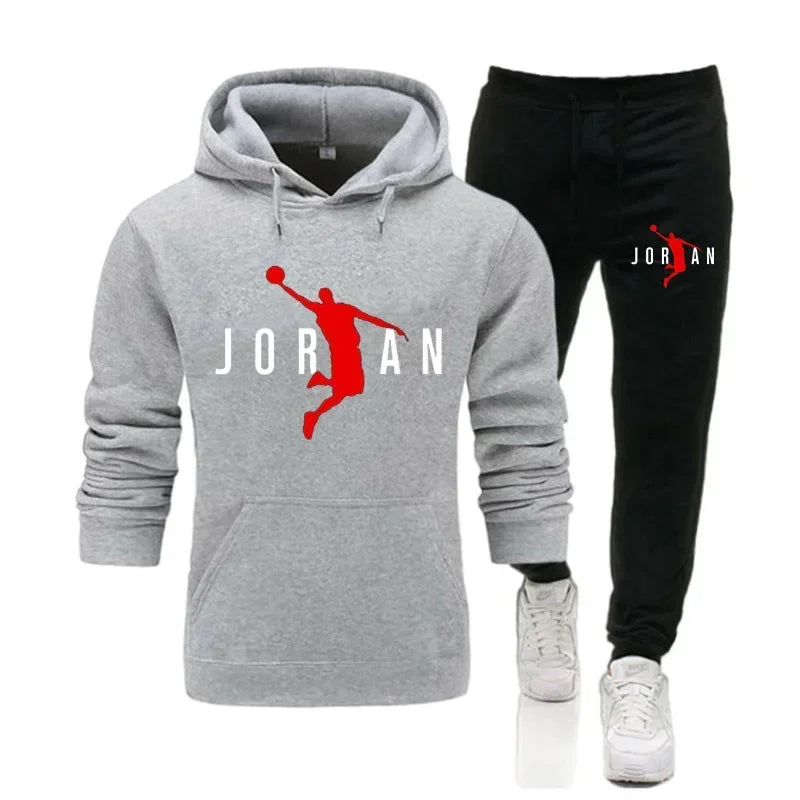 Autumn and Winter Men's Sports Hoodies and Sweatpants, Casual Plus-size Men's Suits 2025 Outdoor Jogging and Fitness Sets