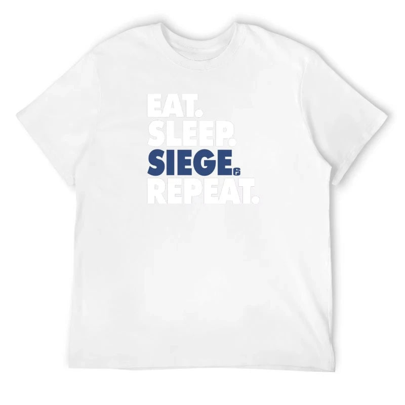Eat, Sleep, Siege, Repeat - Funny, Rainbow Six Seige, Gaming T-Shirt vintage clothes anime t shirts anime tshirt shirts men