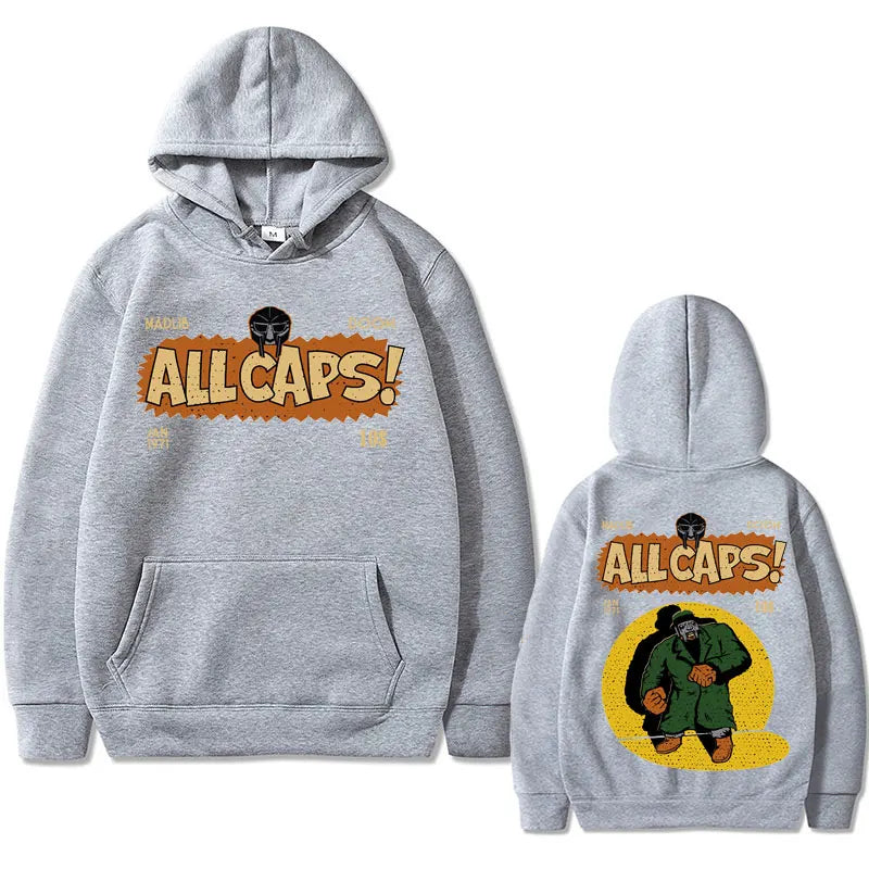 Madlib Doom Print Hoodies Pullover Singer Madvillain Mf Doom Amazing Hoodie Men Women Hip Hop Sweatshirt Men's Streetwear