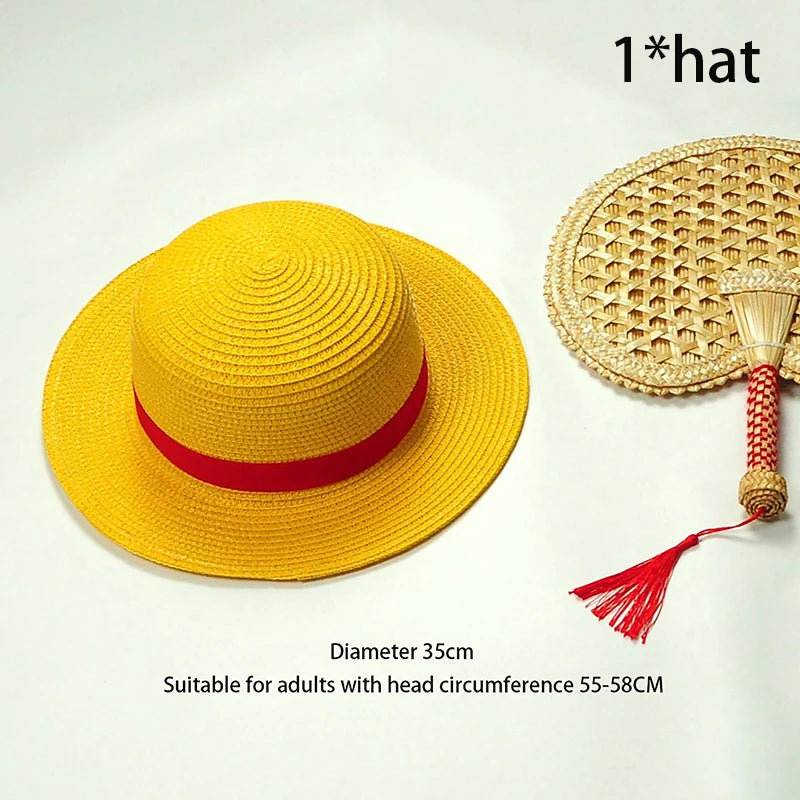 Luffy Anime Peripheral Straw Hat Group Two-dimensional Anime Original Hat Sunshade Sunscreen Best Birthday Gift