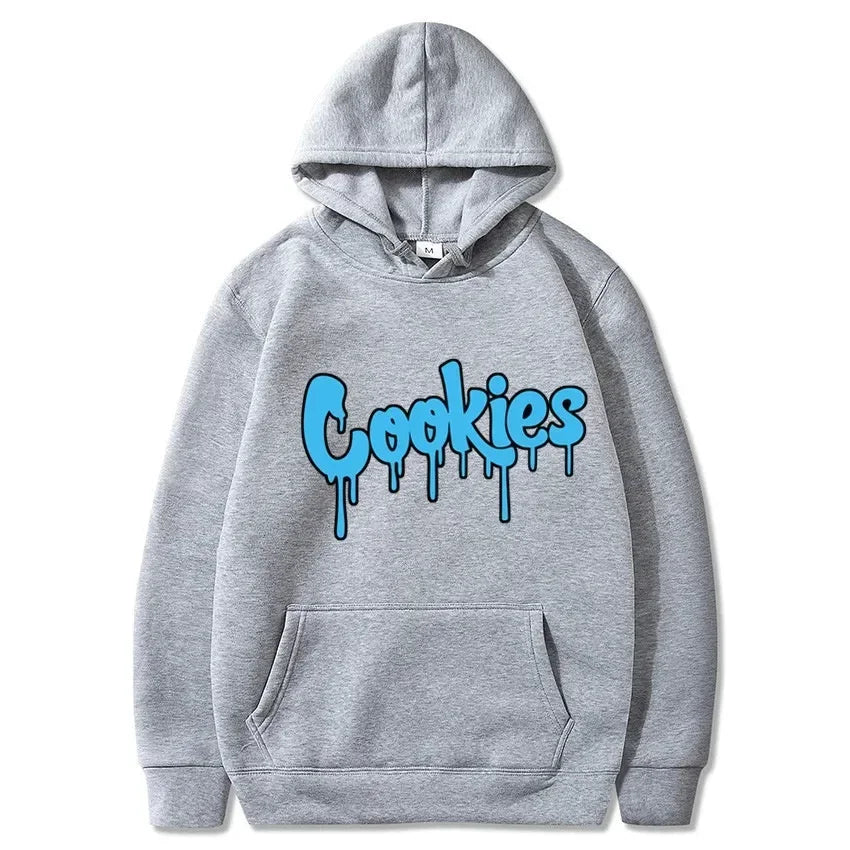 2025 New Fashion Leisure Anime Cookie Print Fleece Men's and Women's Same Style Sports Hoodie