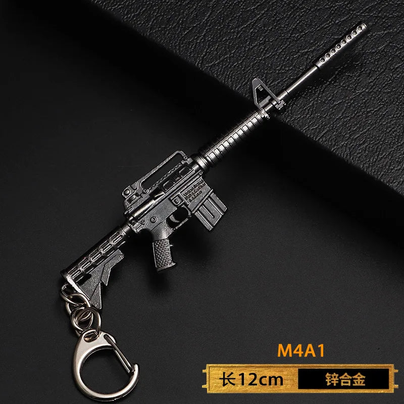 1pc Toy Gun Keychain, Alloy Toy Gun Model Pendant Car Key Chain Car Key Ring Gift For Men Boys