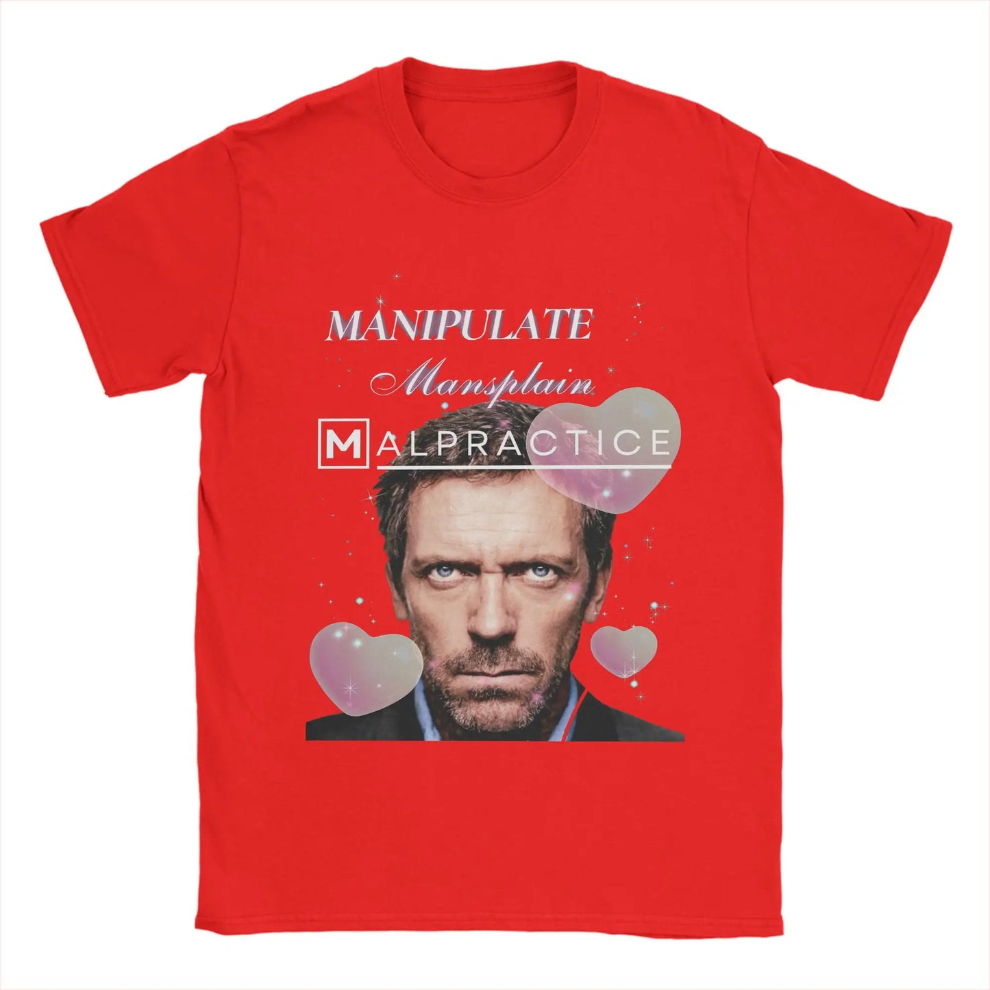 Manipulate Mansplain Malpractice House MD Dr Gregory House T-Shirt Summer Fashion T Shirts Men's Clothing Short Sleeves Tops