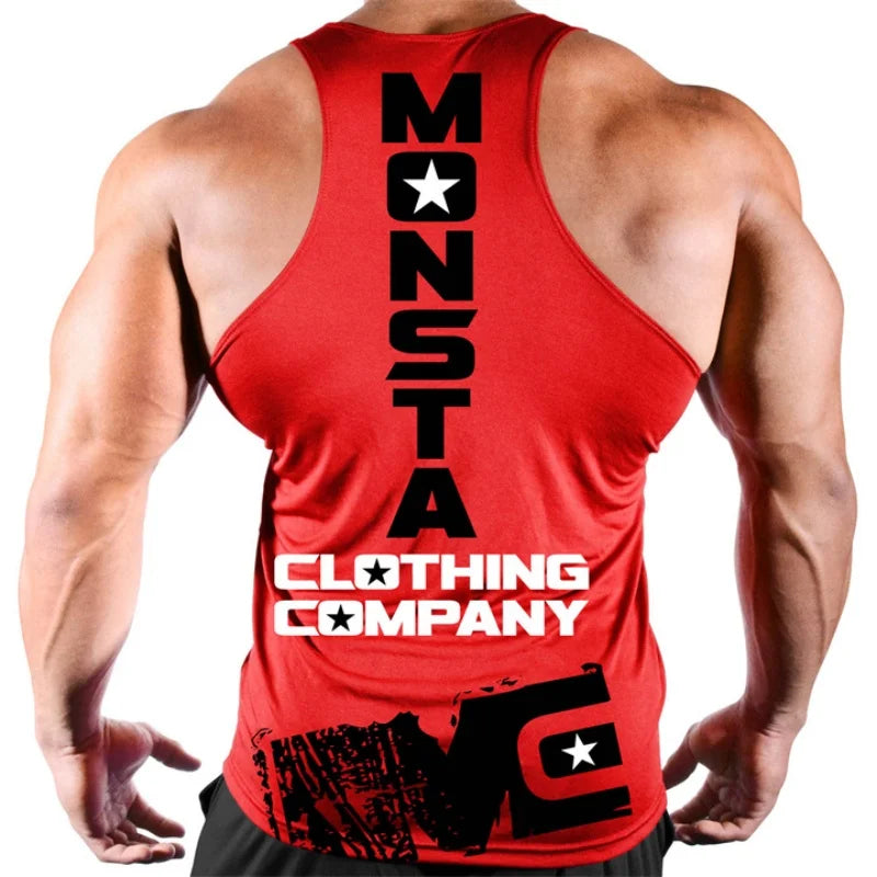 Men GYM tank top Fitness quick drying vest men's elastic sweat absorbing breathable Shirt sleeveless tops men sports vest