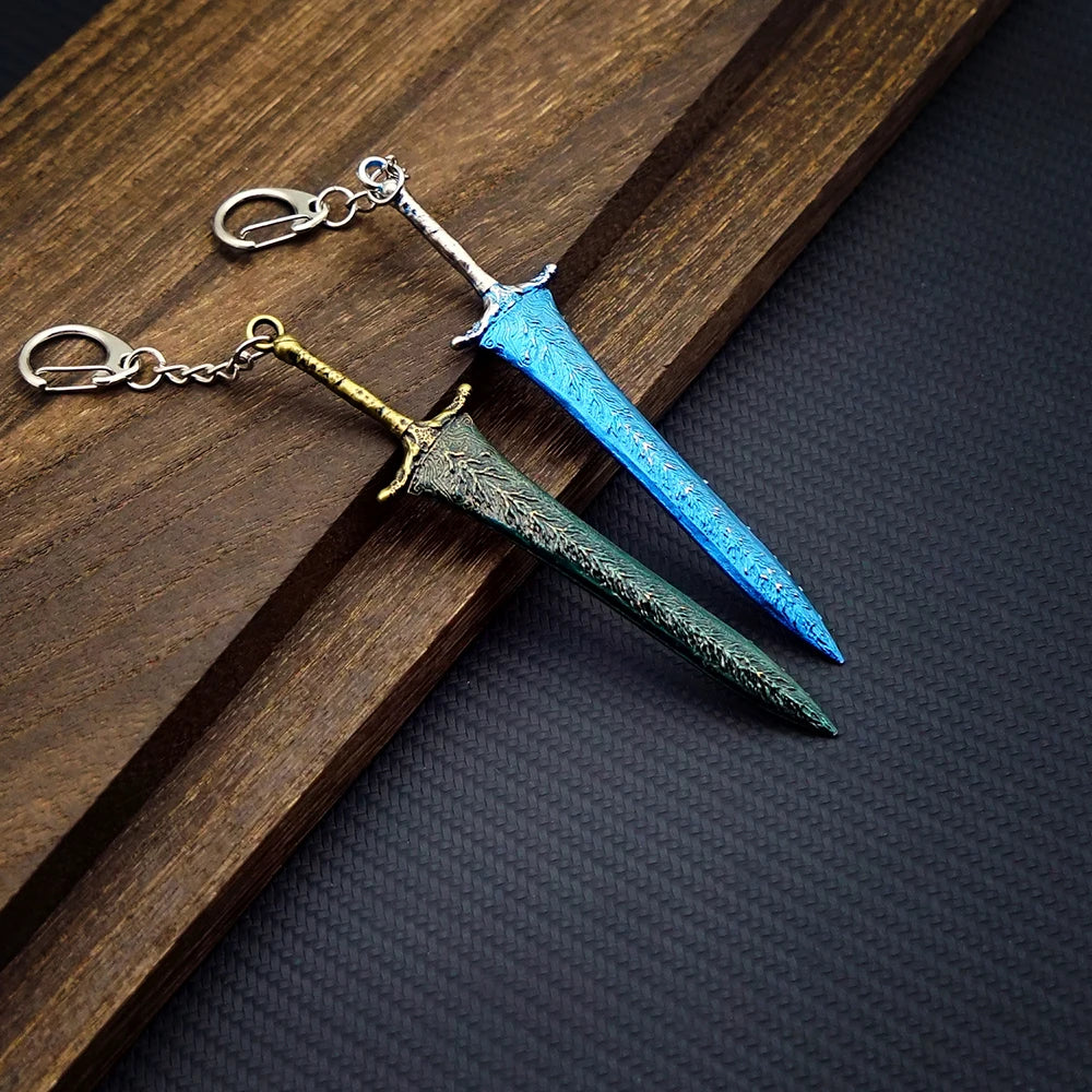 Bloodborne Keychain Dark Moon Greatsword Key Chain Moonlight Keyring Rani Keychains Game Accessories Key Ring llavero