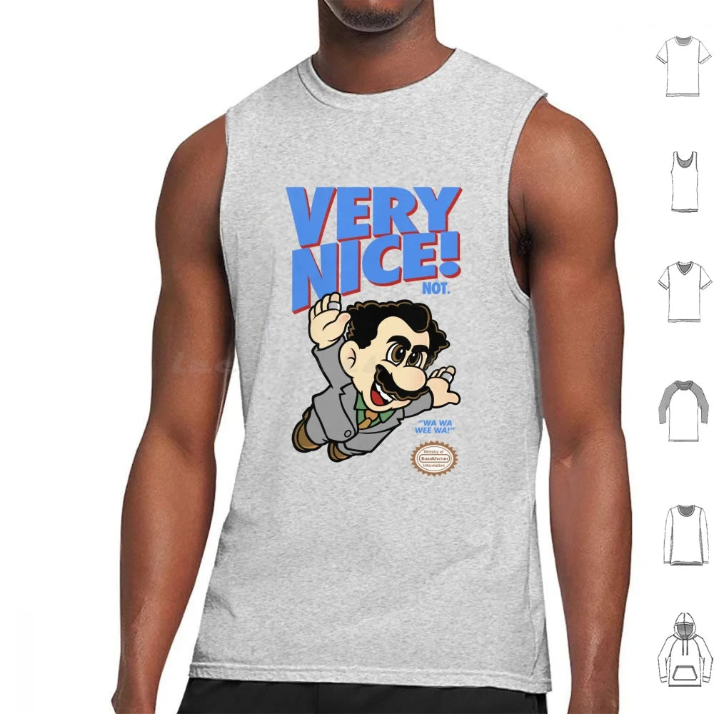 Very Nice! Not. Tank Tops Print Cotton Sasha Baron Cohen Funny Gaming
