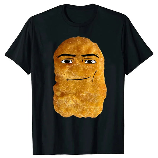 Humor Funny Chicken Nugget Meme T-Shirts Men Women Joke Food Cotton Euro Size O-Neck Daily Casual Oversized Unisex Tees