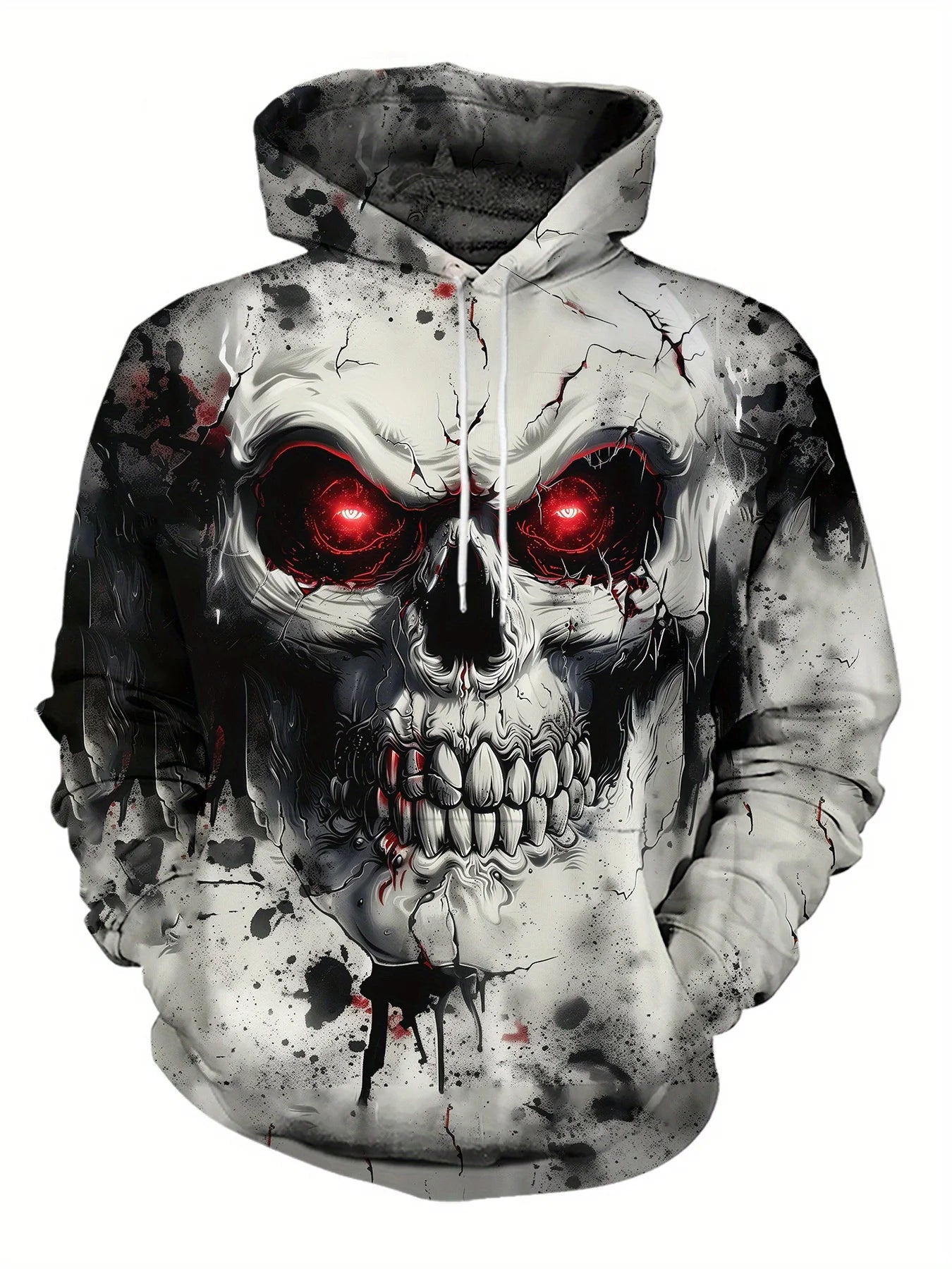 Autumn Skull and Rose 3D Print Hoodies Men Women Fashion Casual Sweatshirts Oversized Hoodie Pullovers Tracksuit Clothing