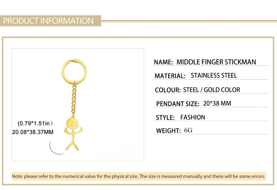 Cartoon Couple Stainless Steel Keychain For Men, Graffiti Keychain