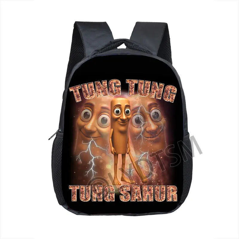 12inch Funny Italian Brainrot Small Backpack for 2-4 Years Old Tralalero Tralala Kids Baby Cartoon School Bags Children Bookbag