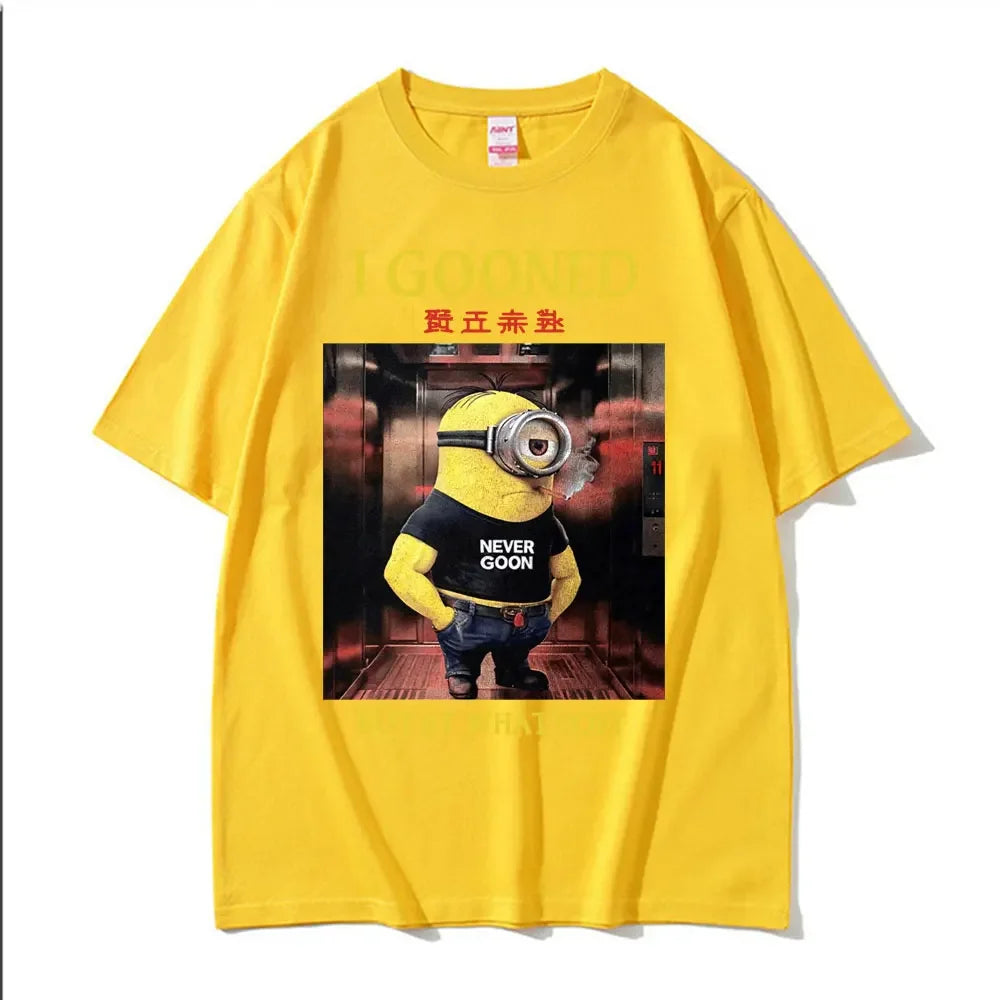 I Gooned But At What Cost Funny Meme Fashion T-shirts Casual Short Sleeve T-shirt Men Women Summer Japanese Streetwear T Shirt