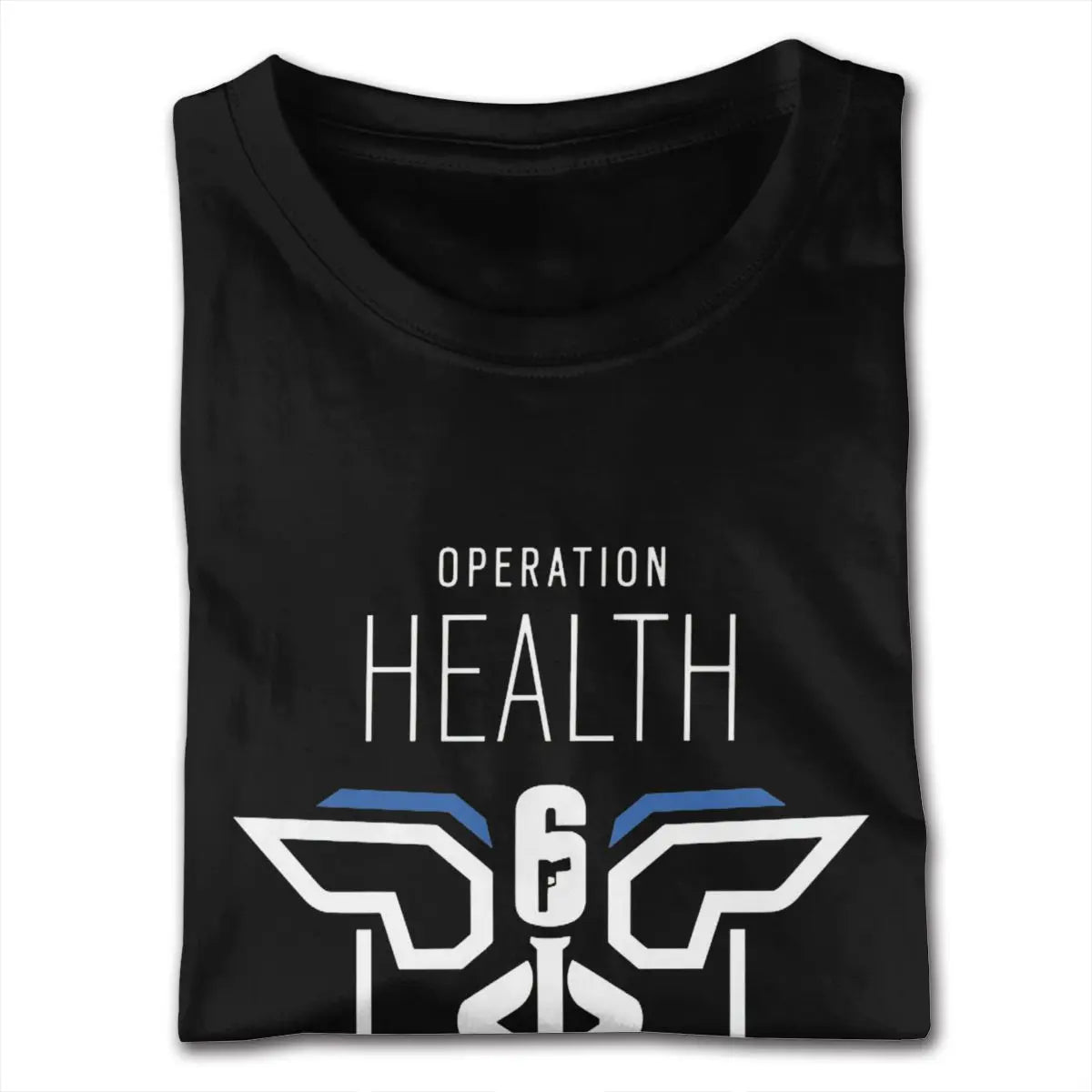 Harajuku Rainbow Six Siege Tees for Men Custom Print Short Sleeved Cotton Black O Neck Tee Shirt