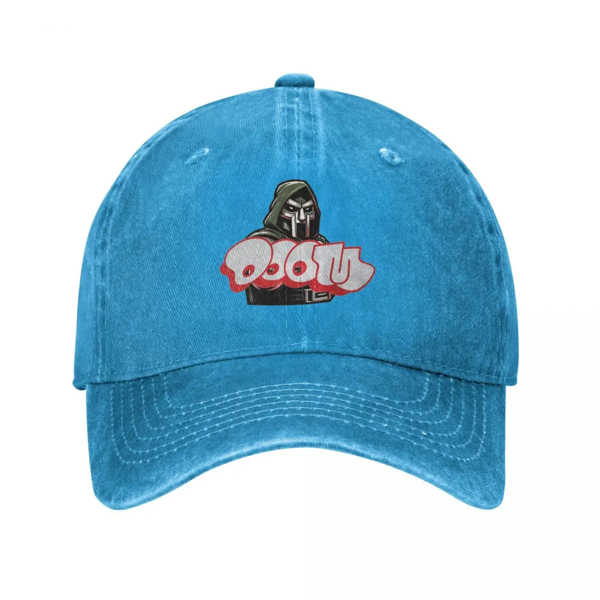 MF DOOM Unisex Retro Denim Washed Baseball Caps Men Cowboy Golf Hat Hiking Womens Trucker Cap