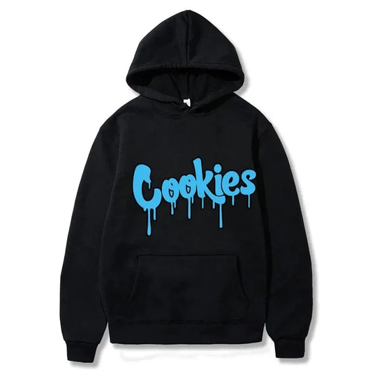 2025 New Fashion Leisure Anime Cookie Print Fleece Men's and Women's Same Style Sports Hoodie