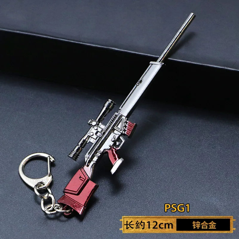 1pc Toy Gun Keychain, Alloy Toy Gun Model Pendant Car Key Chain Car Key Ring Gift For Men Boys