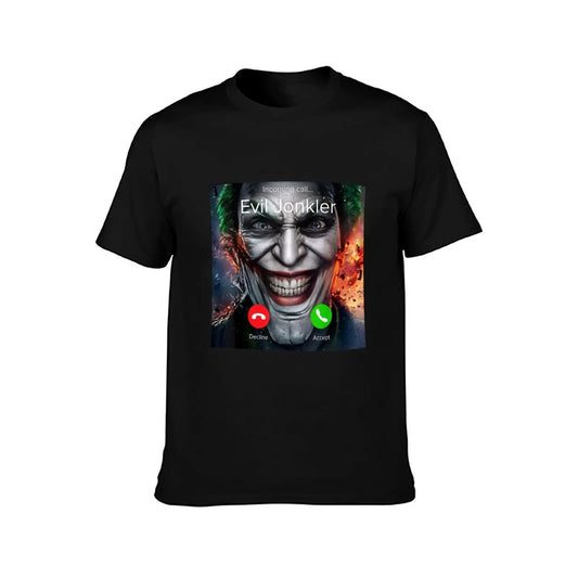 Humor mens cotton men Horror Jonkler shirts Incoming graphic Evil T-Shirt Halloween From Call 100% shirt