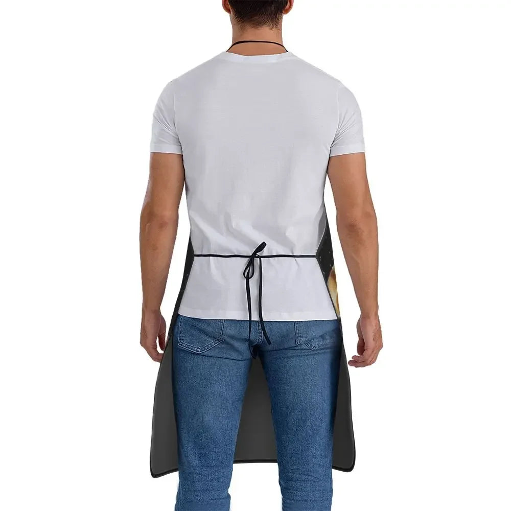 Unisex Space Pizza Cat Meme Bib Apron Adult Women Men Chef Tablier Cuisine for Cooking Kitchen Funny Animal Baking